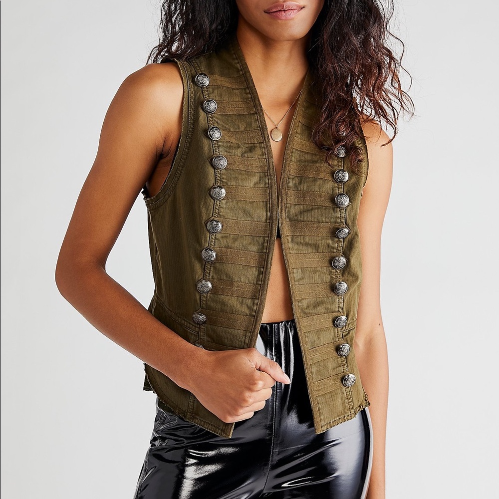 Free People Officer Grunge Vest